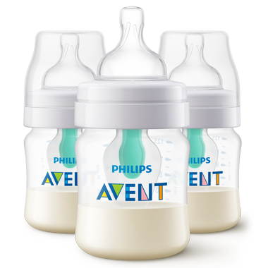 ขวดนมต้านอาการโคลิคจาก Philips Avent พร้อมช่องระบายอากาศ